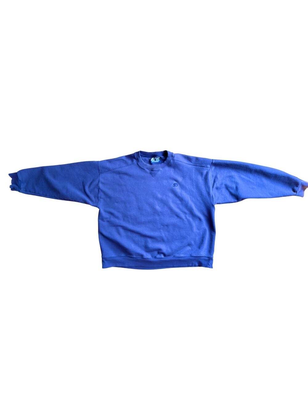 Starter Sweatshirt Mens XL Navy Pro 80 Heavyweight Crewneck Embroidered Logo